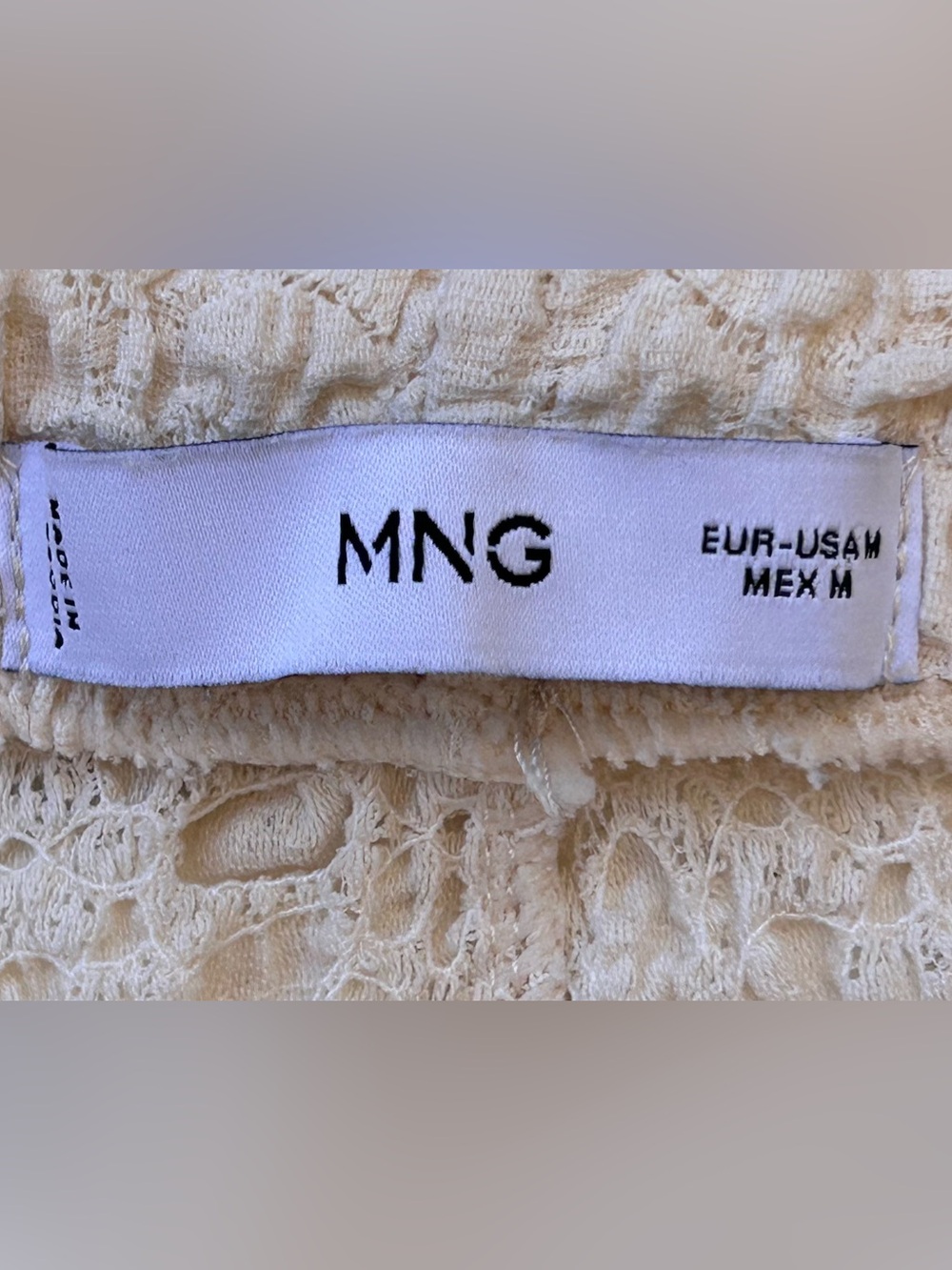 MNG (Mango) Women’s Textured Column Maxi Skirt Ecru Size Medium - Picture 6 of 11